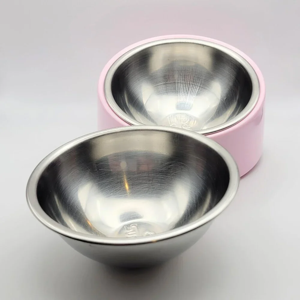 Pink Slanted Dog Bowl, Non-Skid & Non-Spill, Small